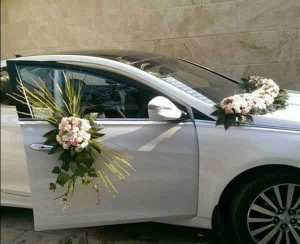 استفاده از تور در تزئین ماشین عروس