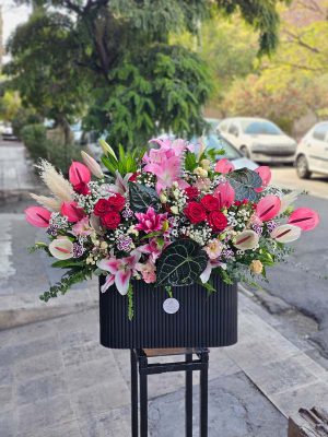 خفن ترین باکس گل سایز بزرگ و زیبا با ترکیب گلهای جذاب