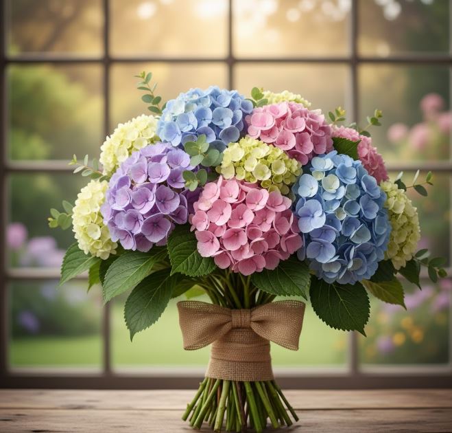 گل طبیعی برای هدیه دادن هورنتزیا 